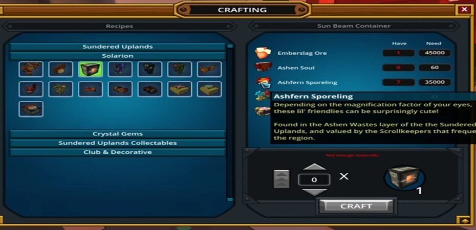 Trove — Class Crafting Guide: Unlock Methods