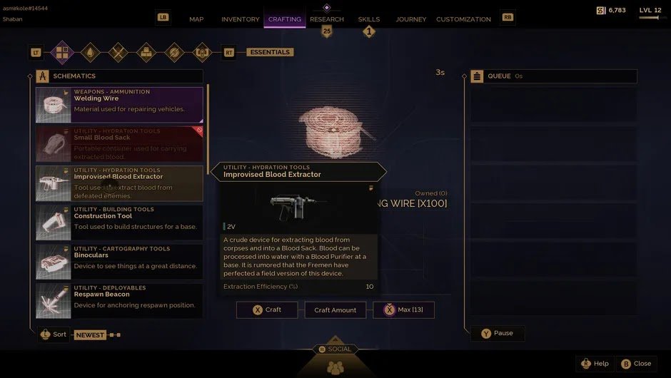 Crafting for Passive XP Gains